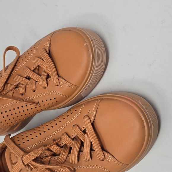 Ecco Street Tray Perforated Sneakers Camel Color Women's Size 5-5.5 - Picture 6 of 7